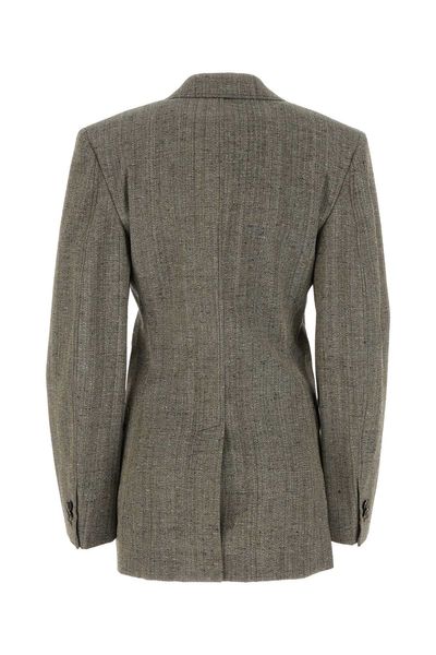 BOTTEGA VENETA Luxurious Silk Blend Grey Blazer - FW24