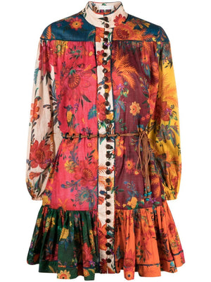 ZIMMERMANN Floral Print Belted Mini Dress for Women