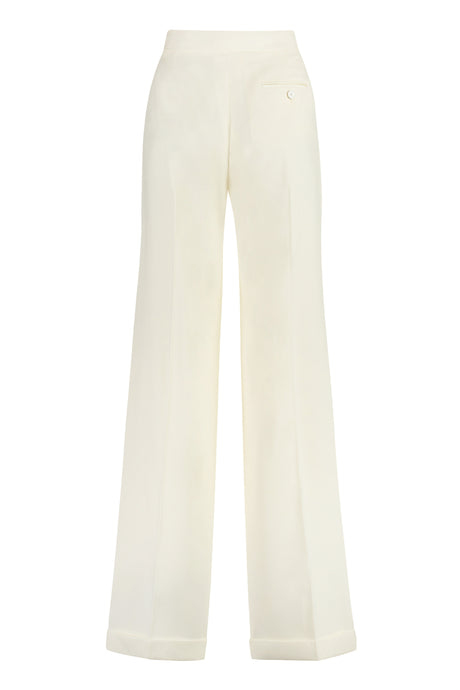 女士白色宽腿裤-SS23系列