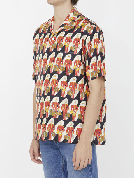 GUCCI Stylish Multicolored Printed Silk Shirt for Men
