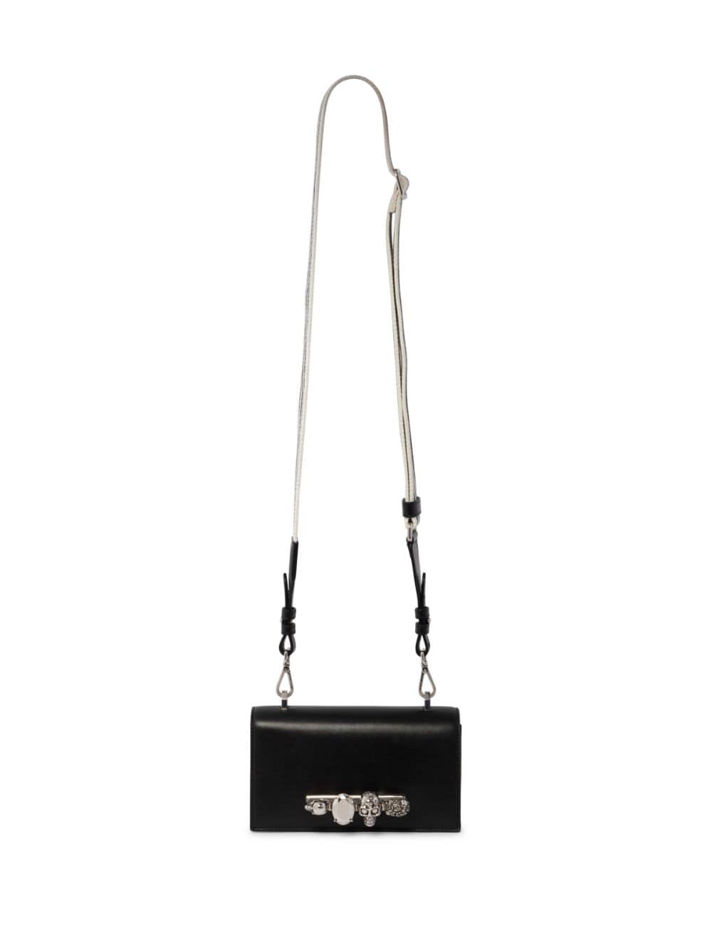 高級な黒い革製メンズサッチェルバッグ　アレキサンダー·マックイーンの秘密針金付きメタルハンドル