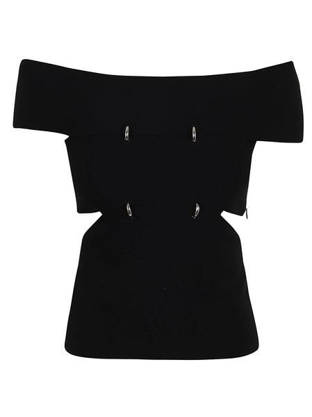 Áo cắt xẻ vai đen cho phụ nữ - bộ sưu tập SS23