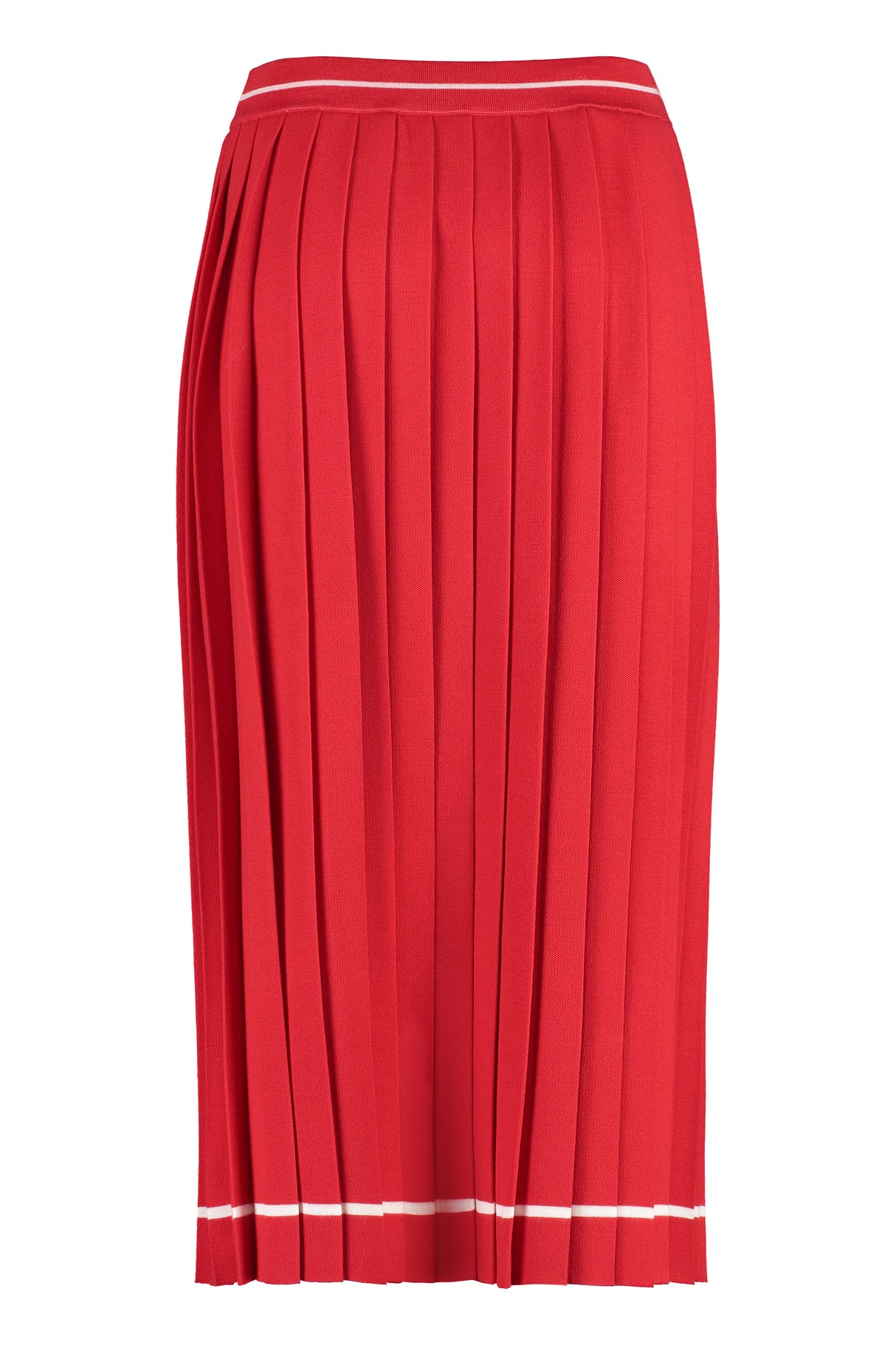 GUCCI Red Pleated Knit Skirt for Women | FW23 Collection