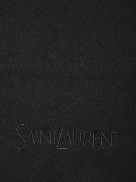 SAINT LAURENT Black Wool Scarf for Men | FW23 Collection