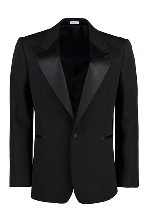 男士FW23款黑色单排扣单粒西装外套