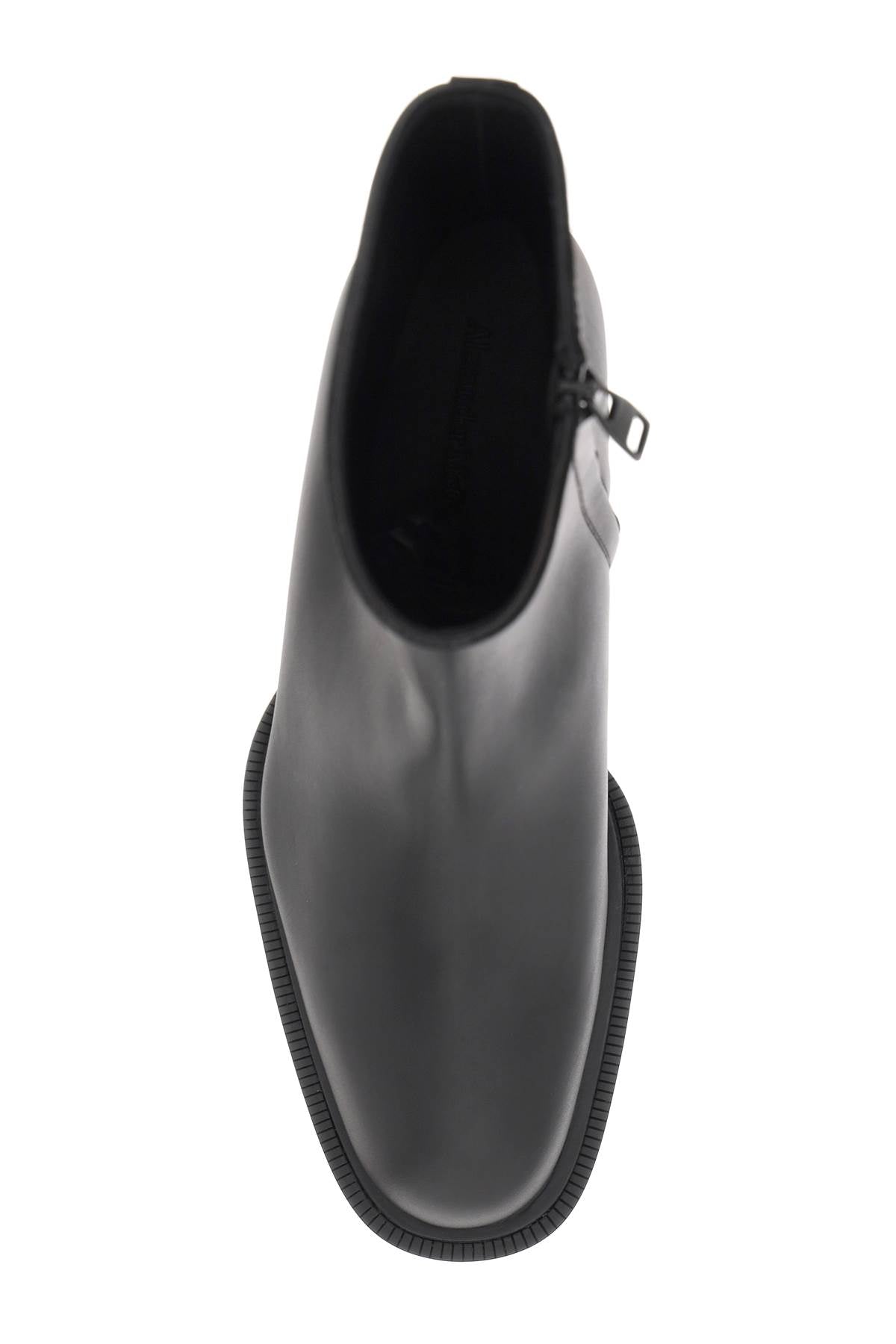 男士黑色牛皮靴子，4.5公分高跟 - FW23系列