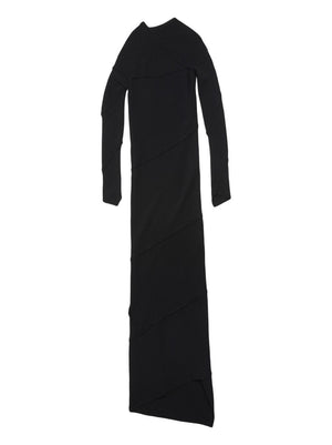 黑色女装螺旋长裙- FW23系列