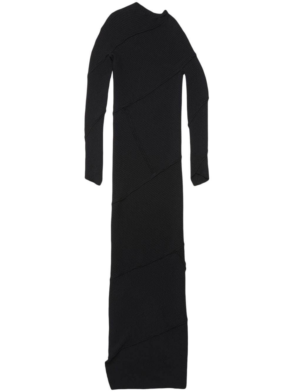 黑色女装螺旋长裙- FW23系列