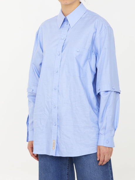 GUCCI Cotton Oxford Shirt with Detachable Sleeves for Women