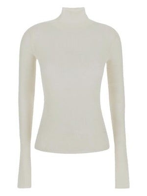 BOTTEGA VENETA Cozy White Wool Turtleneck Sweater for Women - FW24