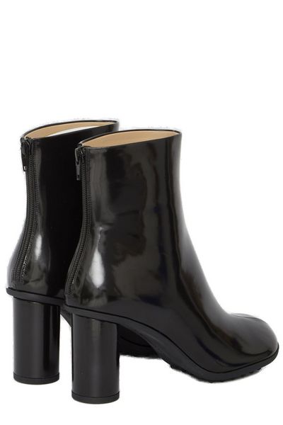 BOTTEGA VENETA Black Leather Atomic Ankle Boots for Women