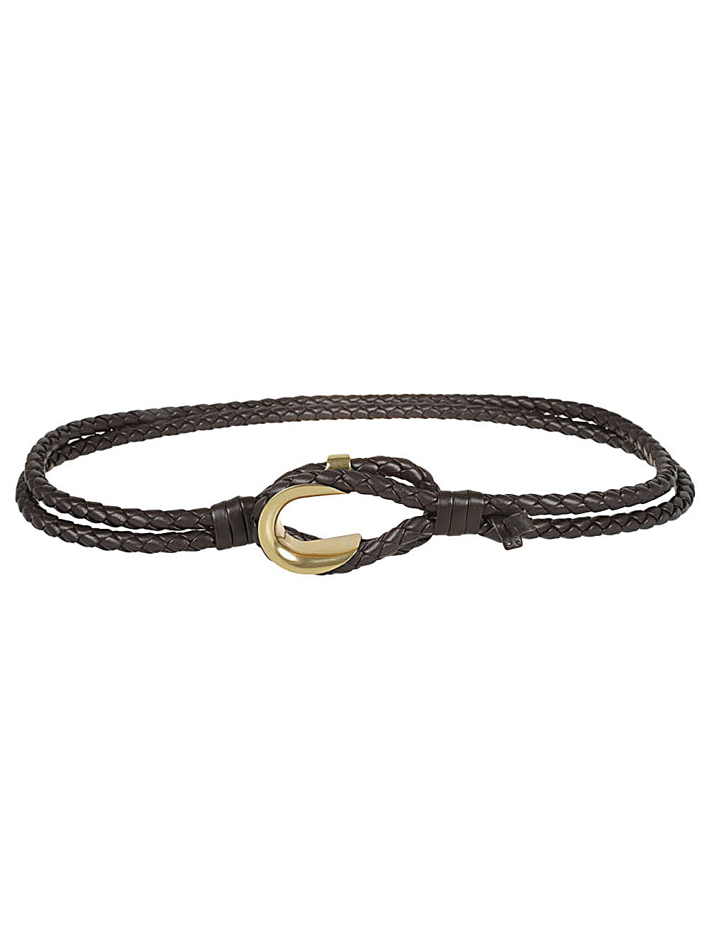 BOTTEGA VENETA Luxurious Coaxial Leather Belt for Women - Brown