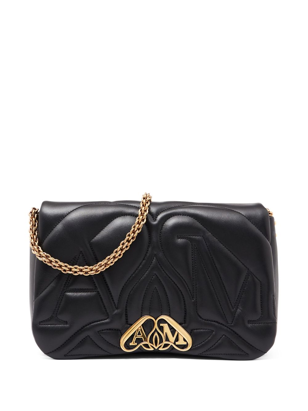ALEXANDER MCQUEEN Black Quilted Leather Shoulder Handbag for Women - FW23