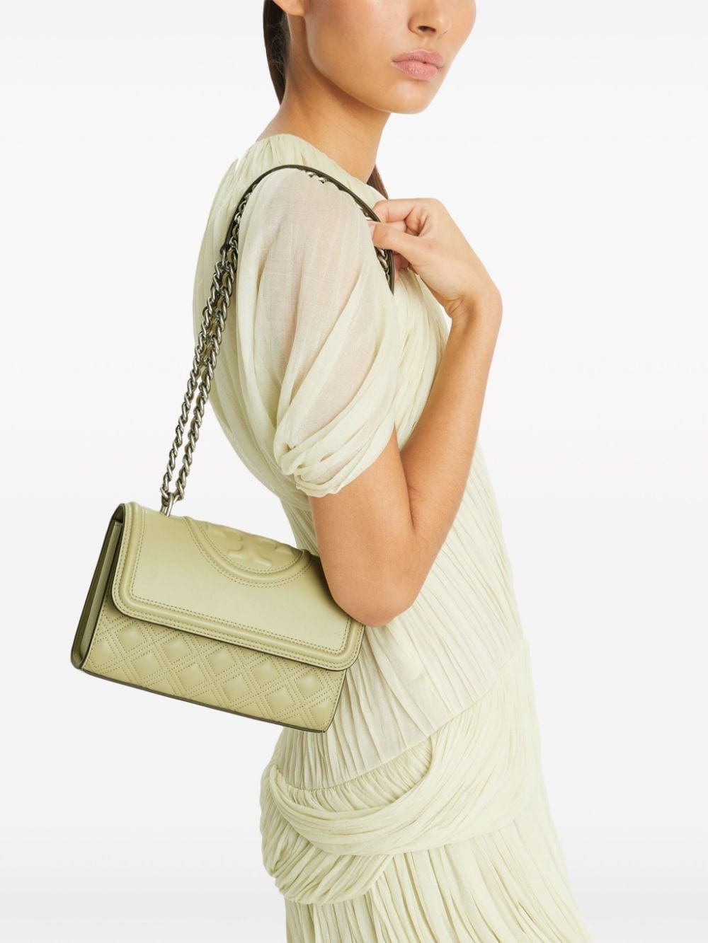 Convertible Shoulder Bag for Women in Light Green