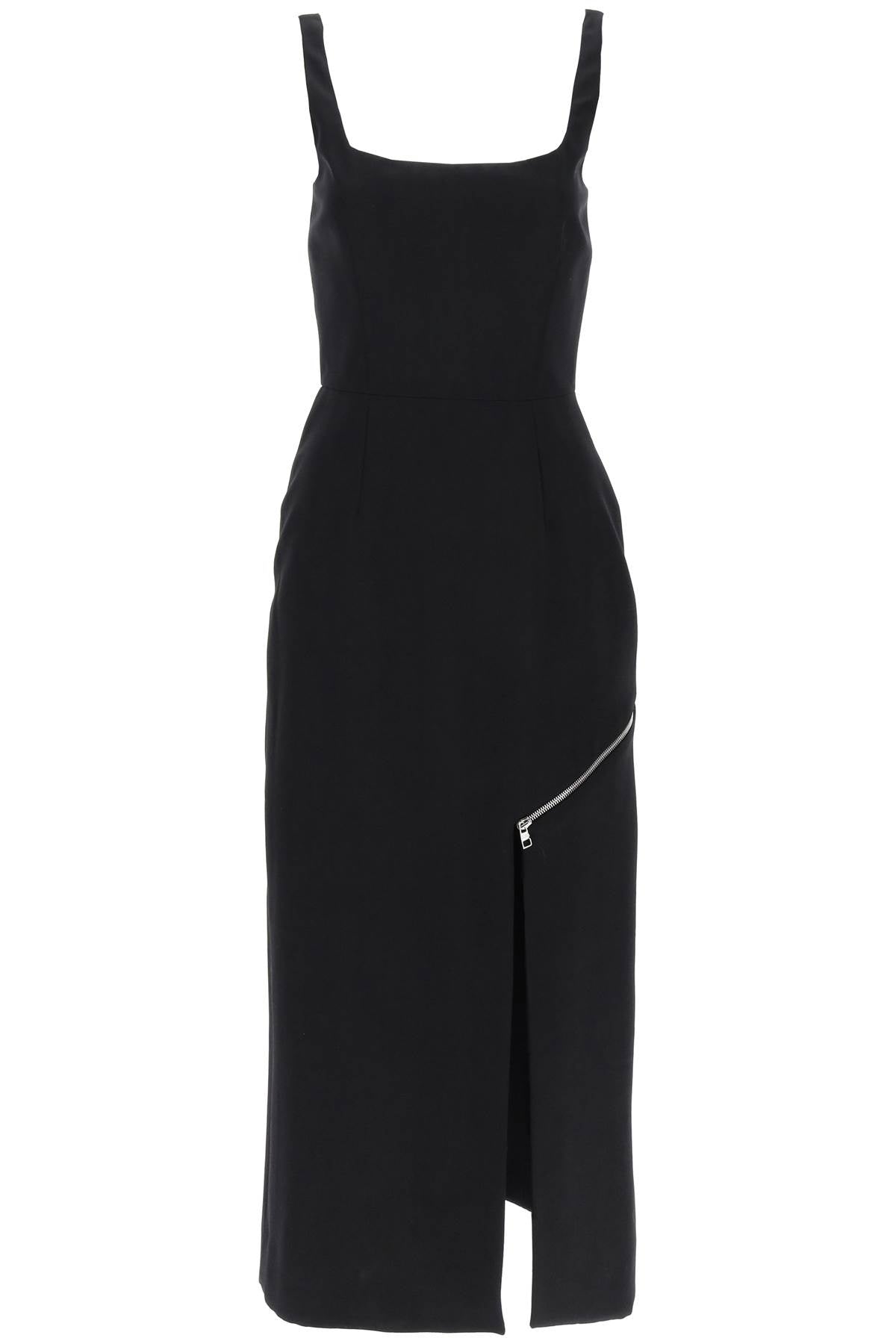 Sophisticated Convertible Panel Sheath Dress in Black - FW23