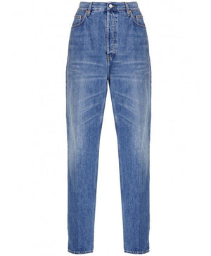 GUCCI Washed-Out Denim Baggy Jeans - Light Blue
