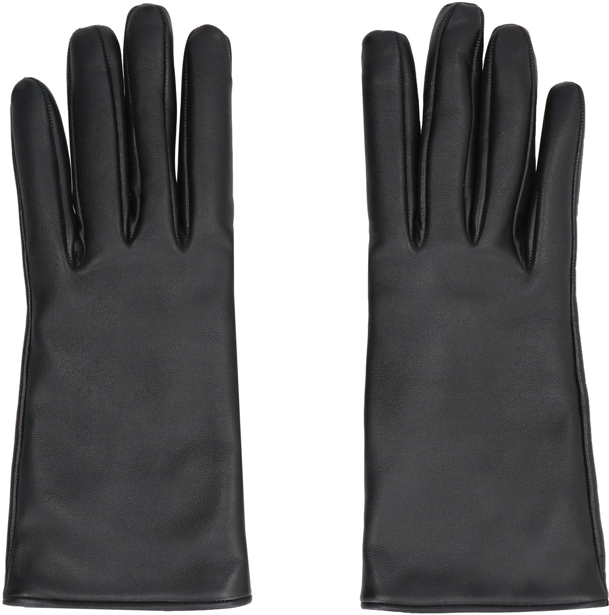 SAINT LAURENT Black Leather Gloves for Women - SS24 Collection