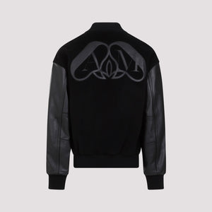 ALEXANDER MCQUEEN Luxurious Black Leather Jacket for Men