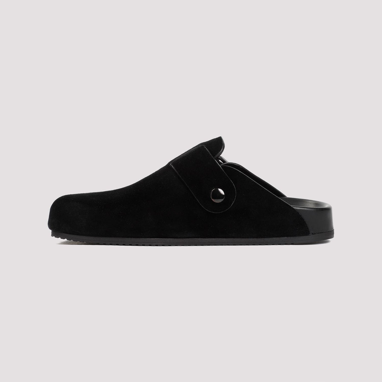 BALENCIAGA Black Straw Flat Sandals for Women