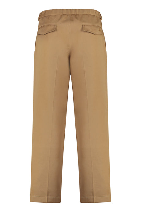 GUCCI Men's Tan Cotton Trousers for SS24