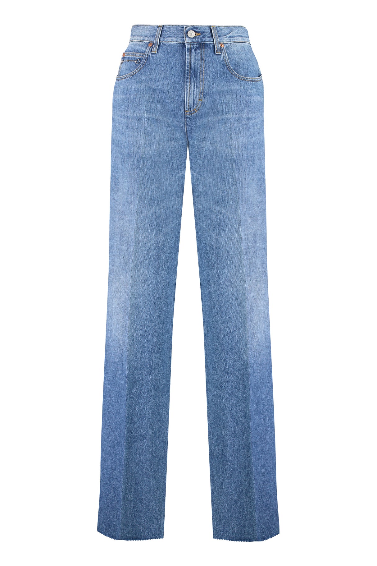GUCCI Wide-Leg Faded Denim Jeans for Women
