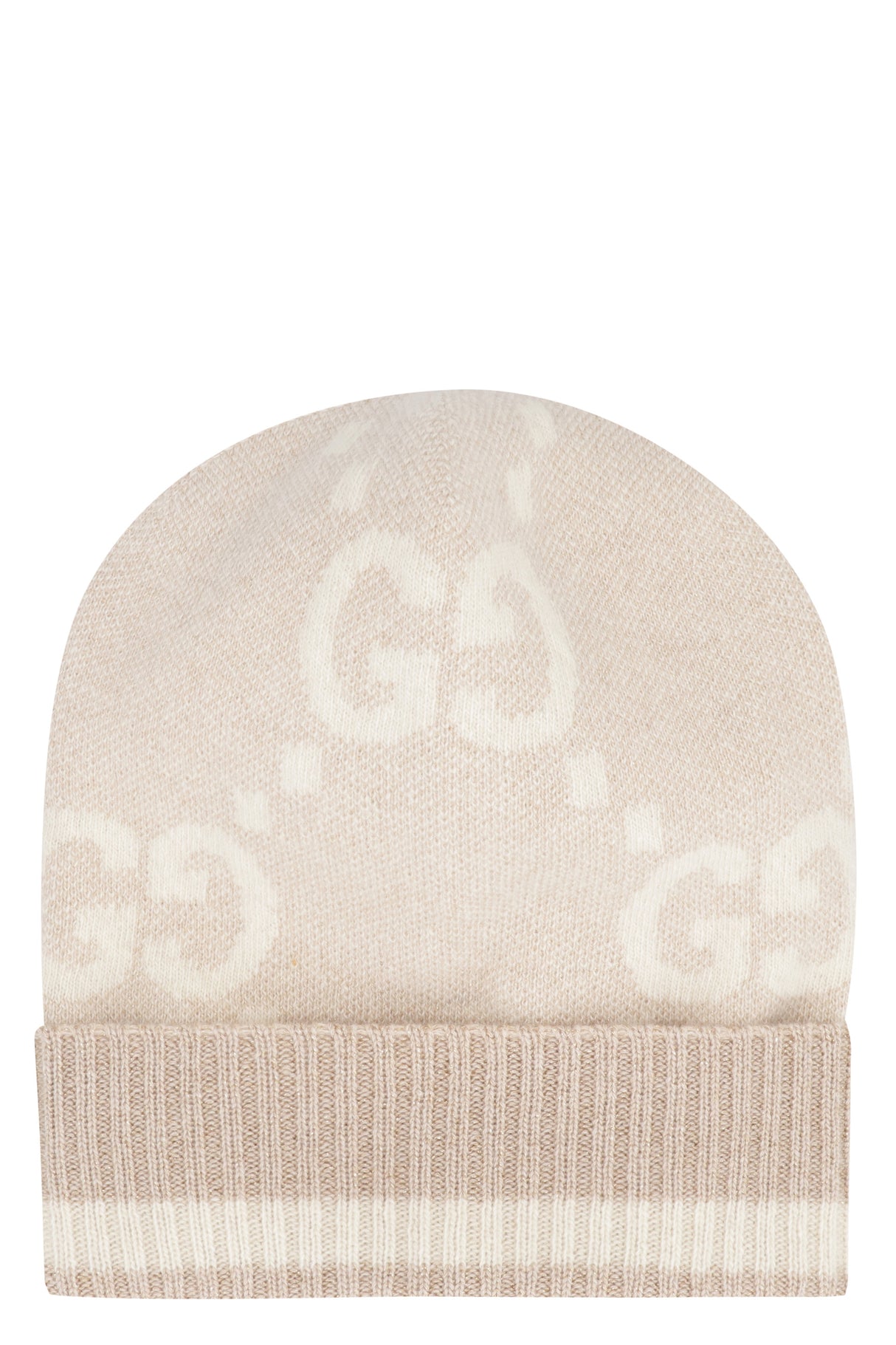 Mũ len cỡi tay đính logo GG tinh tế với chỉ kim vàng cho phụ nữ