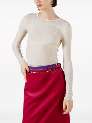 GUCCI Ivory Ultra-Fine Wool Jumper for Women - FW23