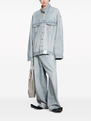 BALENCIAGA Clear Blue Denim Jacket for Men - Sustainable Fashion for SS24