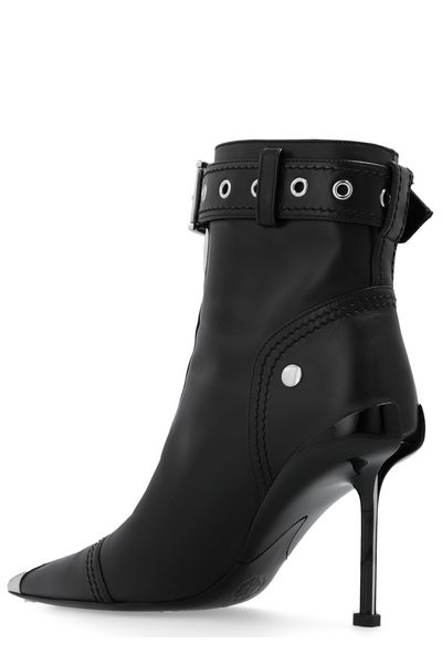 時尚黑色真皮女士踝靴-2024秋冬系列