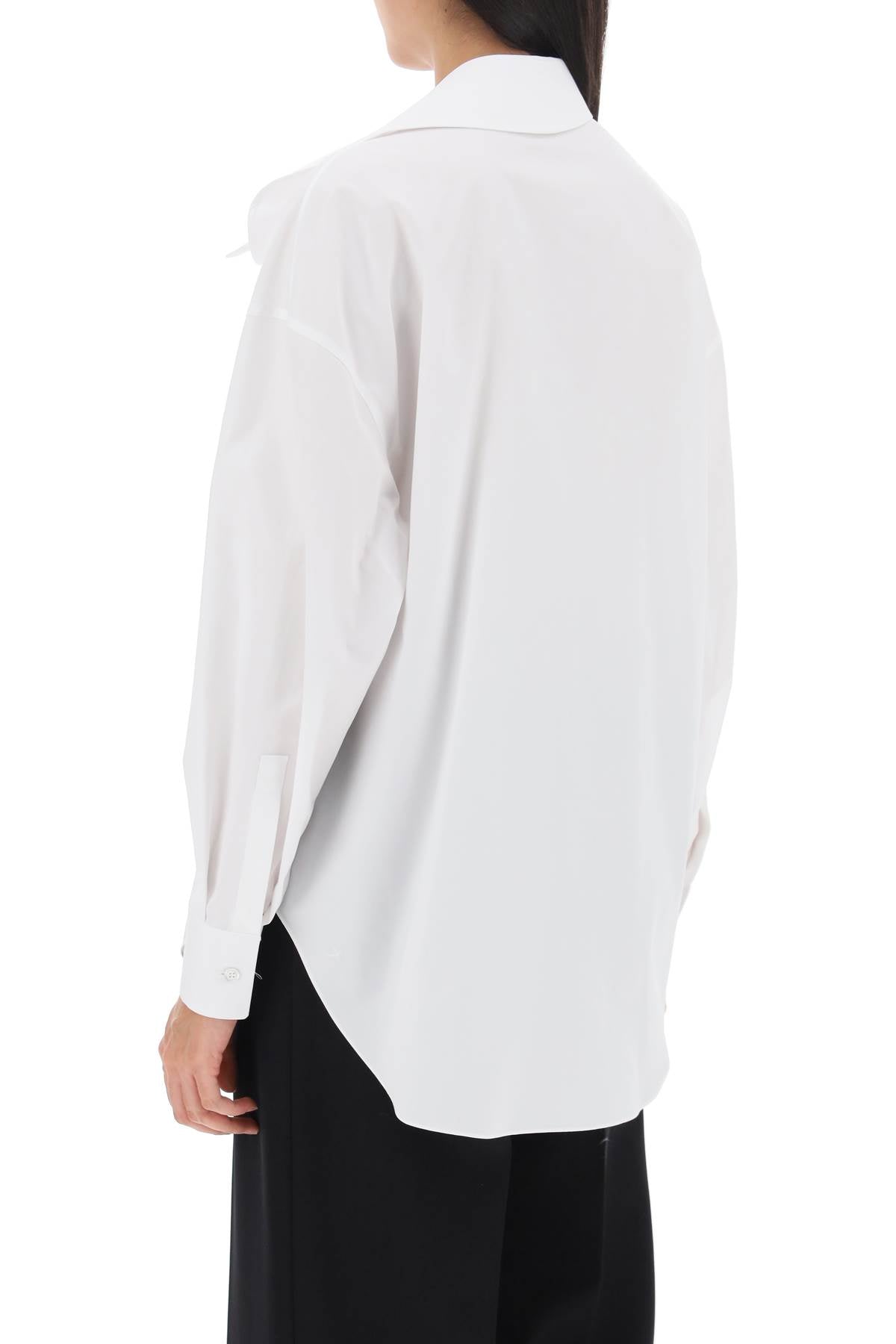 白色蝴蝶兰细节精梳棉衬衫女装 - FW23系列