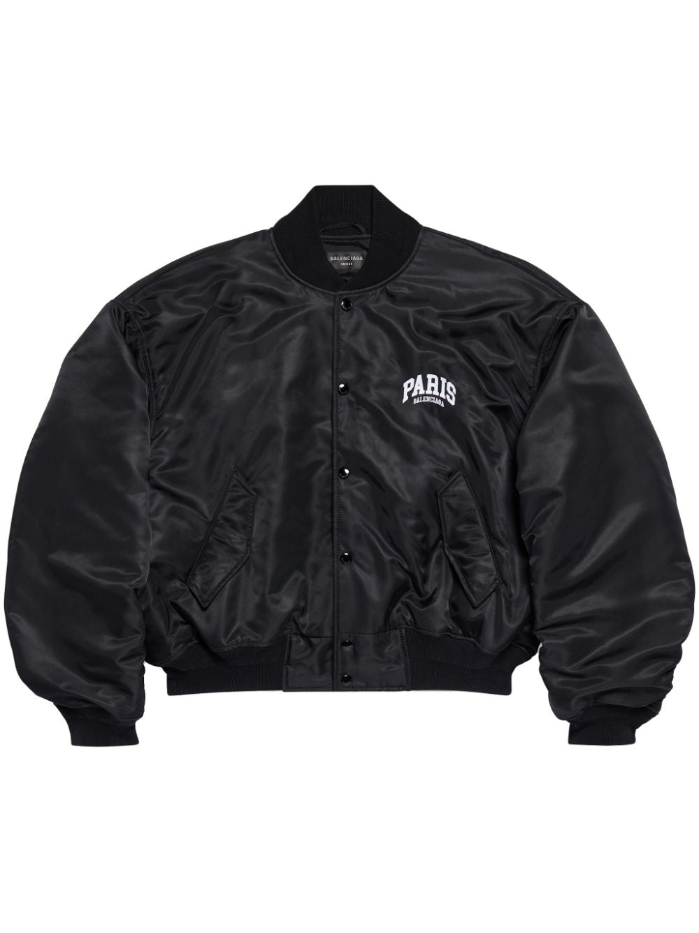 Men's Black Balenciaga Varsity Jacket for SS24