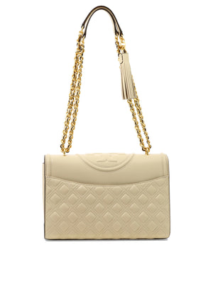 TORY BURCH Beige Leather Shoulder and Crossbody Bag for Women