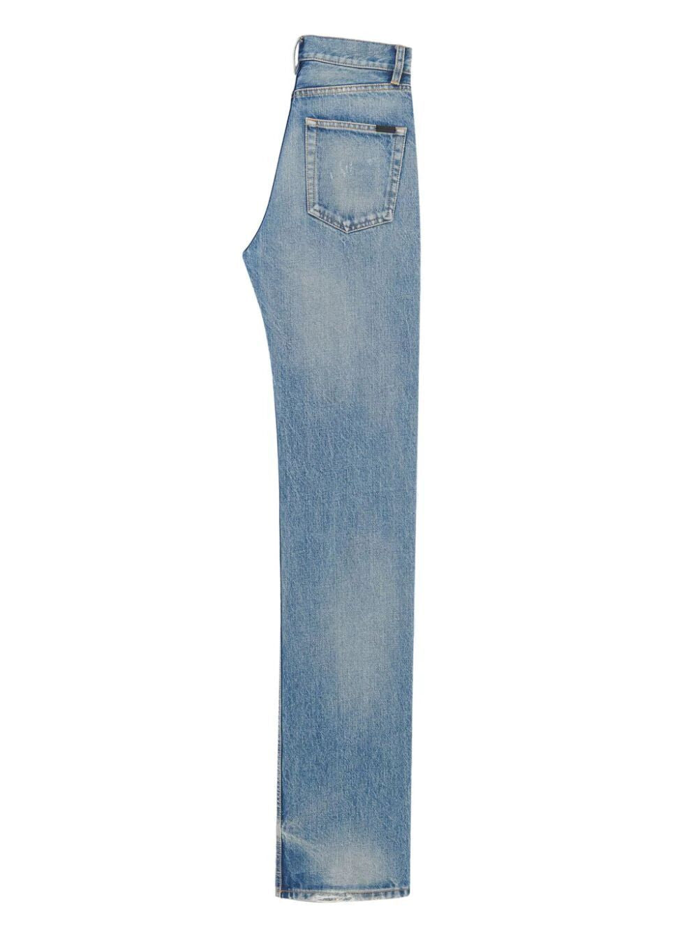 SAINT LAURENT Navy Blue Straight Leg Jeans for Women