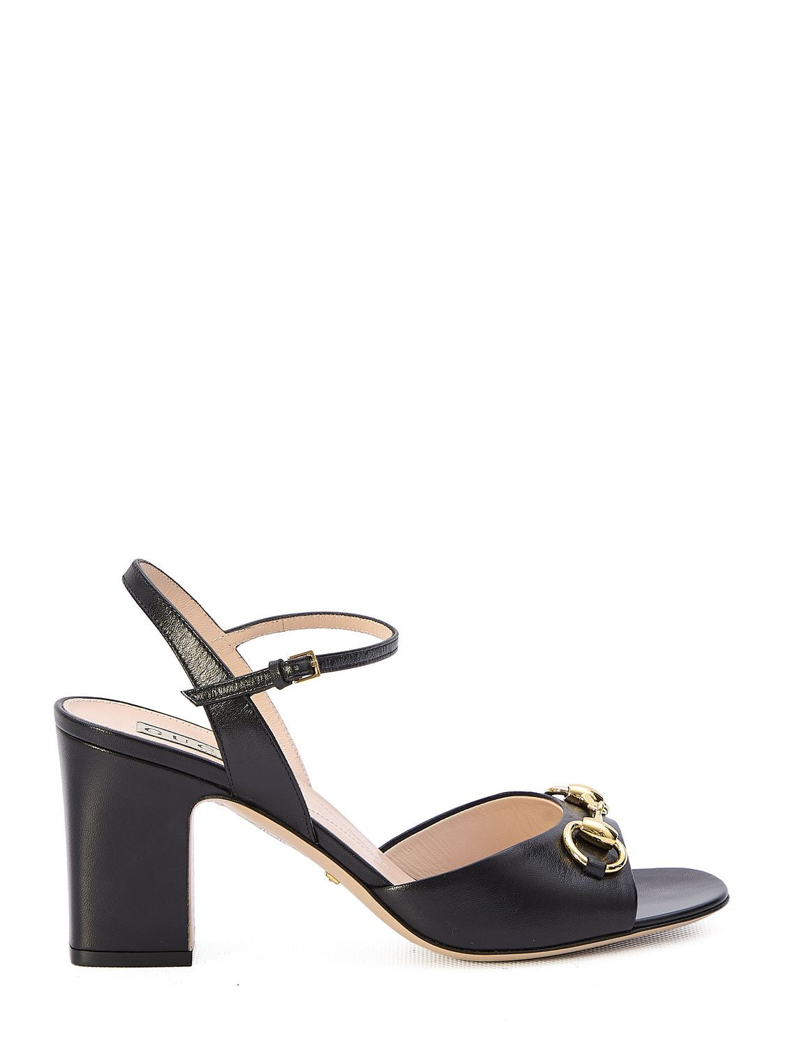 GUCCI Black Leather Horsebit Sandals for Women - 2024 SS Collection