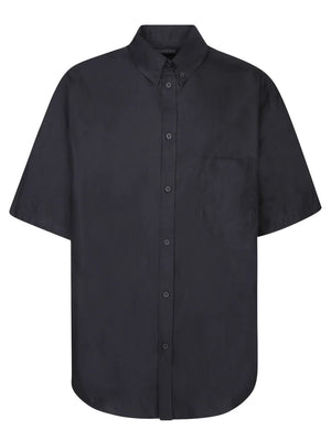 BALENCIAGA Cotton Poplin Short Sleeve Shirt for Men