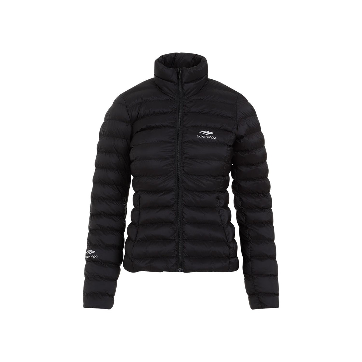 BALENCIAGA Women's Black Ski Fitted Puffer Jacket for SS24