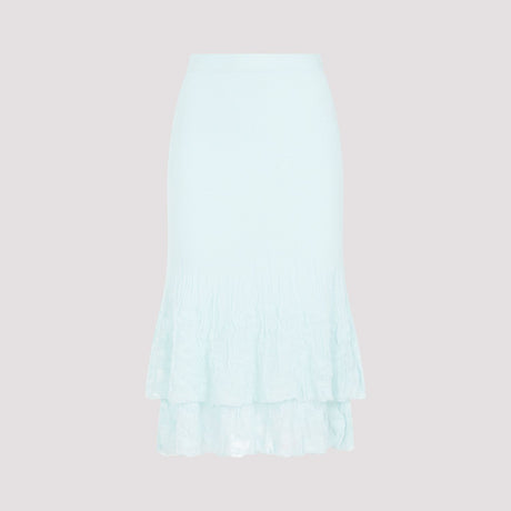 BOTTEGA VENETA Navy cotton midi skirt for women - SS24 Collection