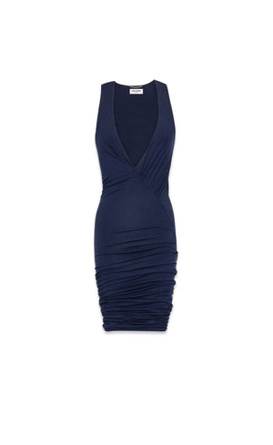 SAINT LAURENT Navy Blue Blue Dress for Women - SS24 Collection