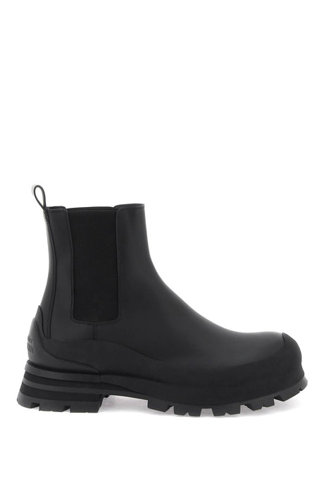 ALEXANDER MCQUEEN Ultimate Black Ankle Boots for Men in SS24 Collection