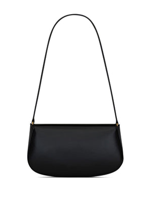 SAINT LAURENT Classic Black Leather Hobo Handbag for Women - FW24 Collection