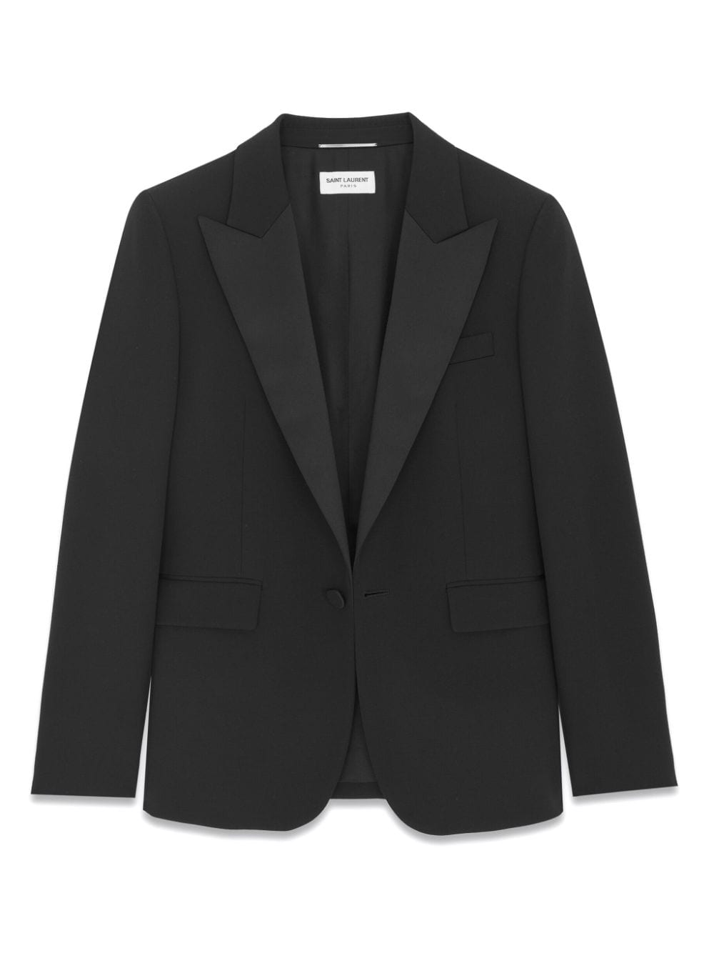 SAINT LAURENT Black Button Tuxedo Jacket for Men - SS24 Collection