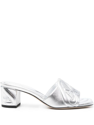 ALEXANDER MCQUEEN Silver Seal Sandal 55MM for Women in SS24 Collection