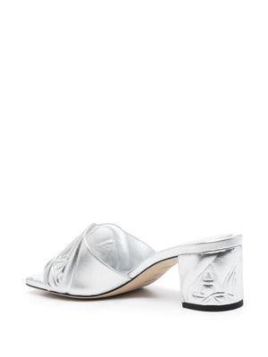 ALEXANDER MCQUEEN Silver Seal Sandal 55MM for Women in SS24 Collection