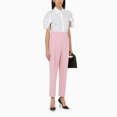 ALEXANDER MCQUEEN Pink Regular Pleat Trousers for Women - SS24 Collection