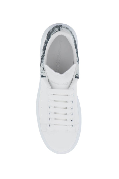 ALEXANDER MCQUEEN Oversize Sneaker for Men in White - Smooth Leather with Fold Print Detail