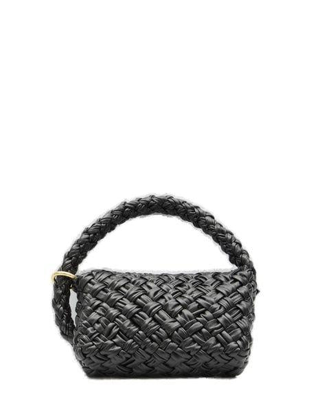 BOTTEGA VENETA Sleek Black Leather Handbag for Women - SS24 Collection