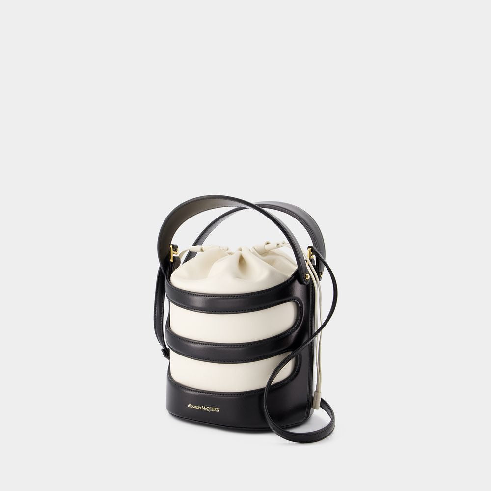 ALEXANDER MCQUEEN Black Leather Handbag for Women - SS24 Collection