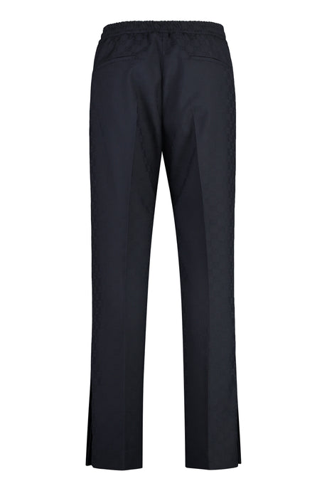 GUCCI Luxury Jacquard Trousers with Side Slits