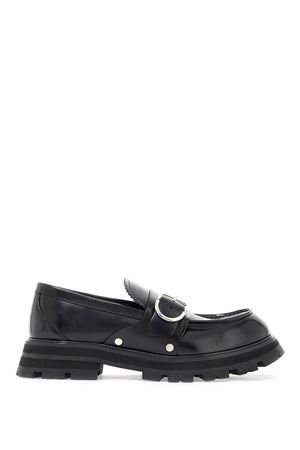 ALEXANDER MCQUEEN BRUSHED LEATHER WANDER LOAFERS FOR