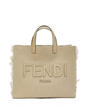 FENDI Stylish Men's Sand Jacquard Fabric Tote Handbag for SS23